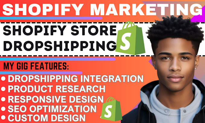 Gig Preview - Build profitable shopify dropshipping  store or shopify ecommerce website design