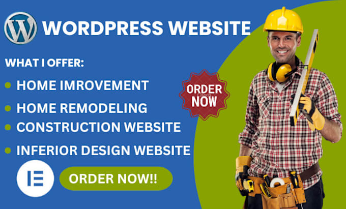 Gig Preview - Build construction website, home improvement, home decor,home remodeling website