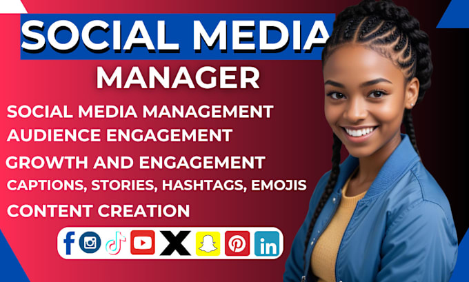 Gig Preview - Be your full social media manager, content creator, and monthly management