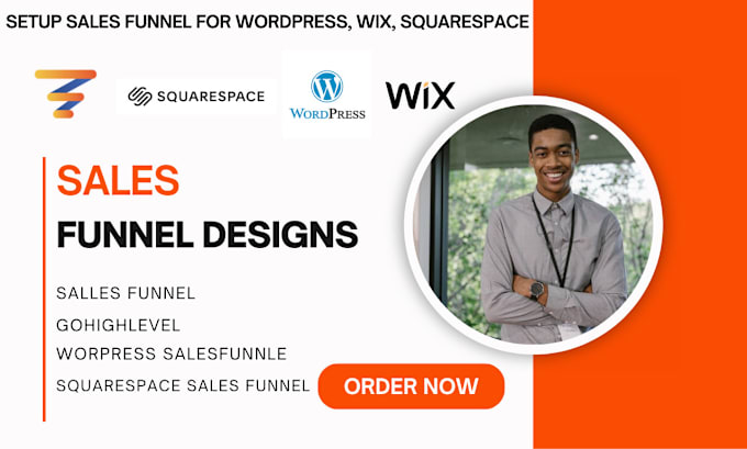 Gig Preview - Build squarespace wix wordpress shopify sales funnel landing page gohighlevel