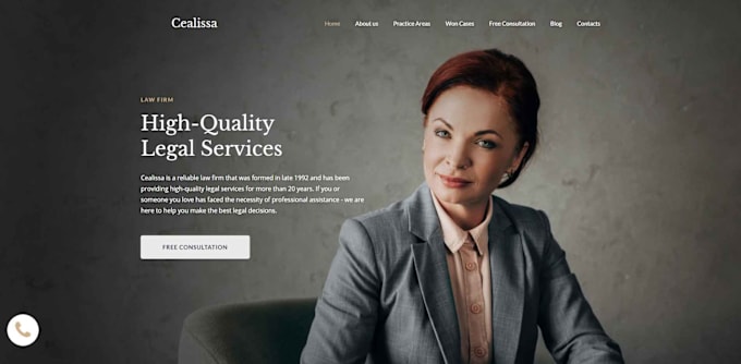 Gig Preview - Design an exquisite attorney website law firm website