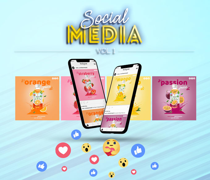 Gig Preview - Design food and juices ads social media posts