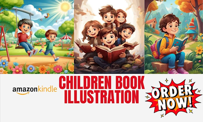 Gig Preview - Children ebook writer children book story kids illustration, kdp book formatting