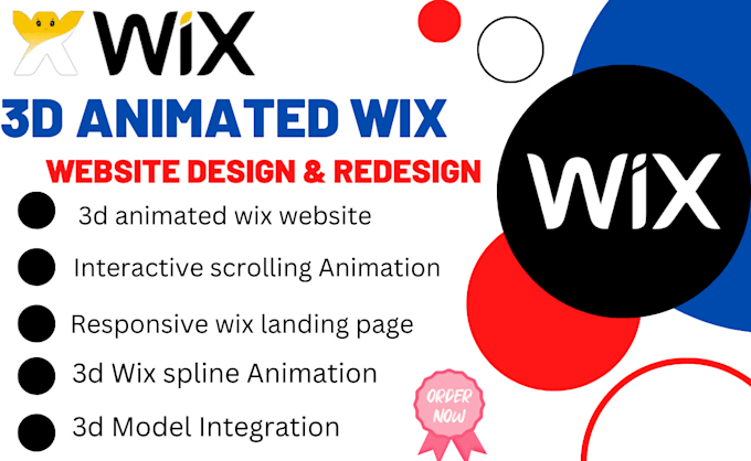 Gig Preview - 3d animated wix website 3d wix spline animation 3d wix studio website 3d wix