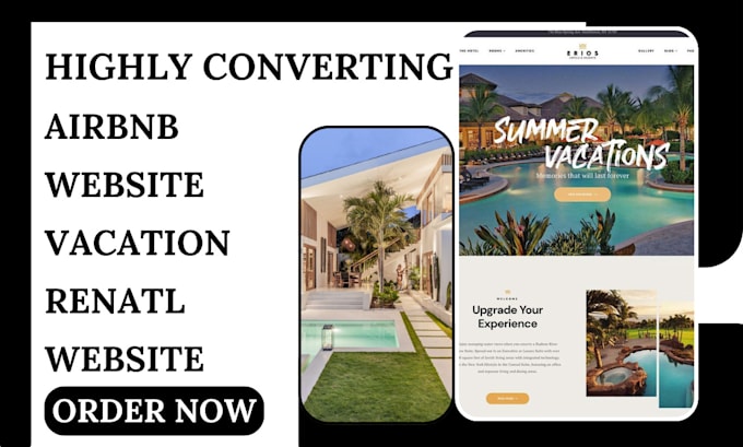 Bestseller - build highly converting airbnb website vacation rental hotel booking website