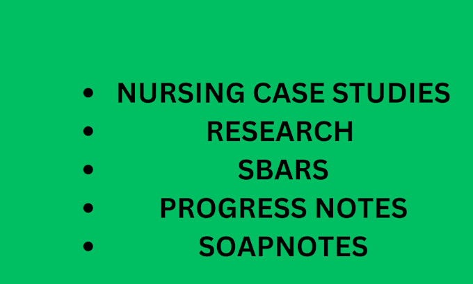 Gig Preview - Write soap notes, progress notes and case studies