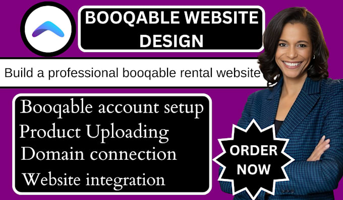 Gig Preview - Build a booqable rental website design, booqable website development and SEO