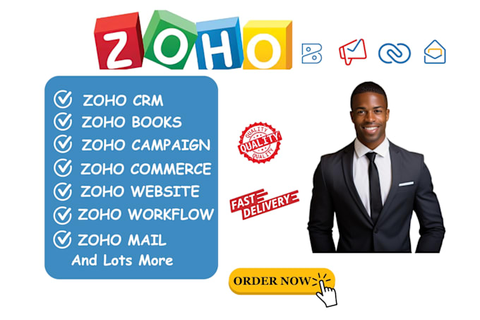 Gig Preview - Zoho campaigns zoho people zoho creator zoho website zoho sites zoho book