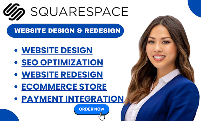 Gig Preview - Build squarespace website design squarespace website development squarespace