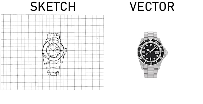 Gig Preview - Do full detailed vector illustration of your watch