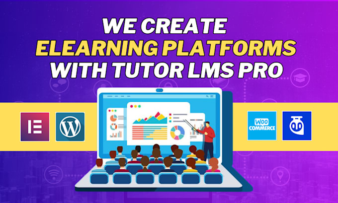 Gig Preview - Design a elearning platform on wordpress with tutor lms pro