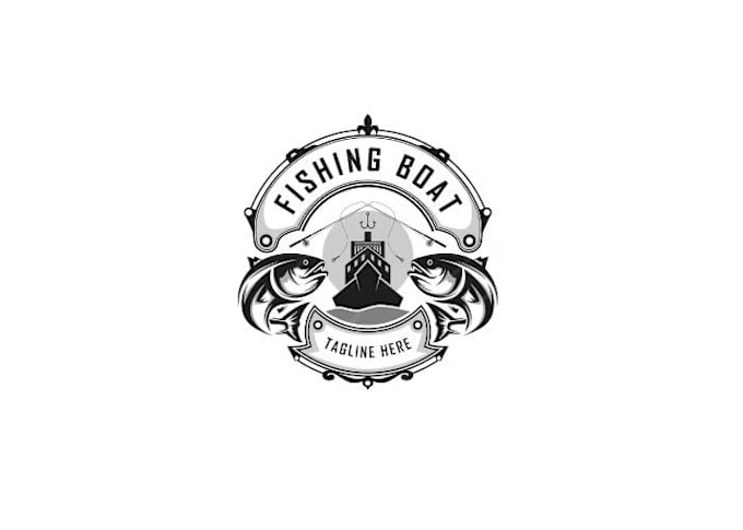 Gig Preview - Fishing vintage logo design