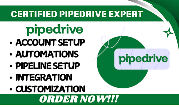 Gig Preview - Do pipedrive customization real estate crm sales pipeline automation integration