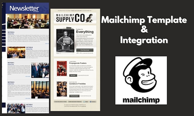 Gig Preview - Do mailchimp email template design, mailchimp integration, automation campaign