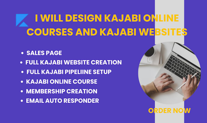 Gig Preview - Setup websites, sales funnel, online course, landing page using kajabi, kartra