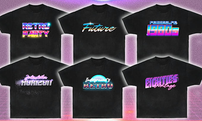 Gig Preview - Design vaporwave, retrowave, vintage, streetwear t shirt