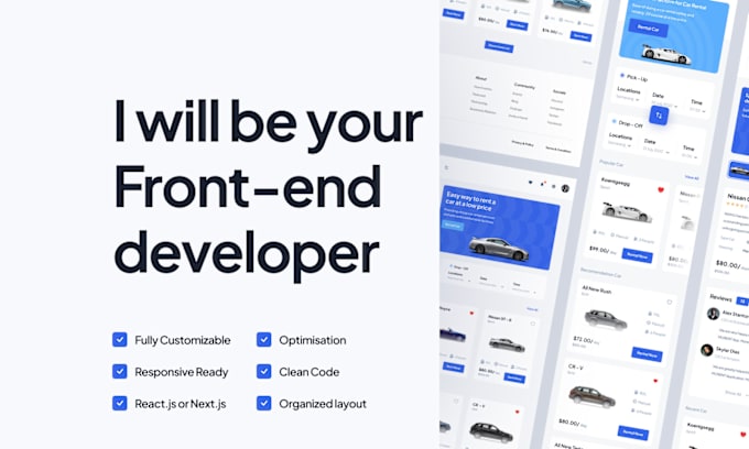 Gig Preview - Be your front end web developer