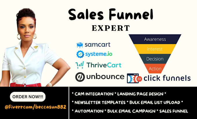 Gig Preview - Build gohighlevel sales funnel, clickfunnels landing page, gohighlevel website