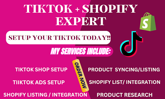 Gig Preview - Setup, tiktok ads, tiktok shop and shopify store integration