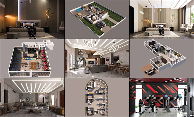 Gig Preview - Design photo realistic architectural rendering of your spaces