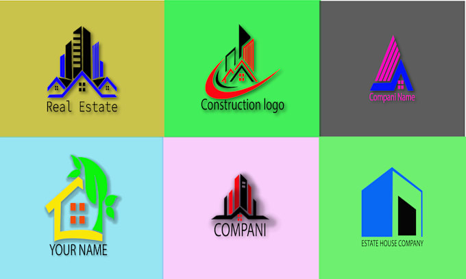 Bestseller - create real estate, construction, building, business chart logo design