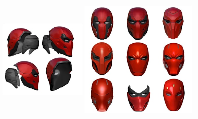 Gig Preview - Design 3d mask 3d helmet 3d cosplay  3darmor stl file for 3d printing 3d costume