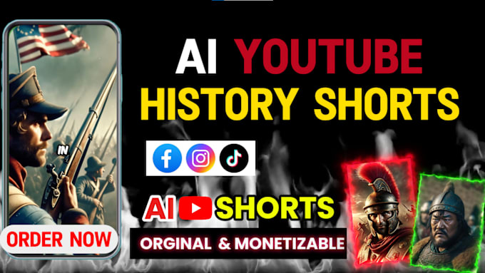 Gig Preview - Create ai history documentary videos for youtube and tiktok