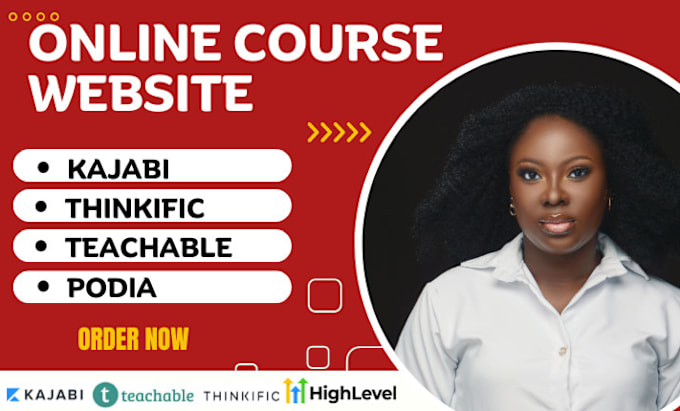 Gig Preview - Design online course on thinkific, kajabi, teachable, kartra, podia website