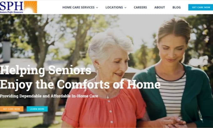 Gig Preview - Design home care, assisted living, nursing home senior care elderly care website