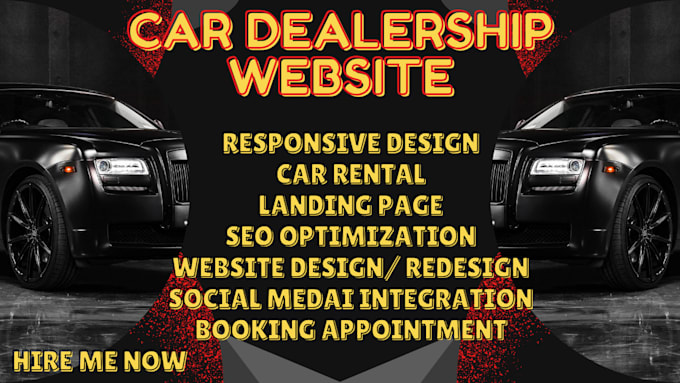 Gig Preview - Car dealership website car rental automotive and auction website design redesign