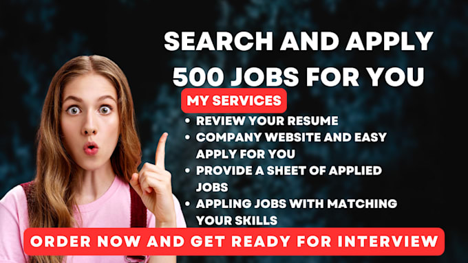 Gig Preview - Search and apply 500 jobs for you