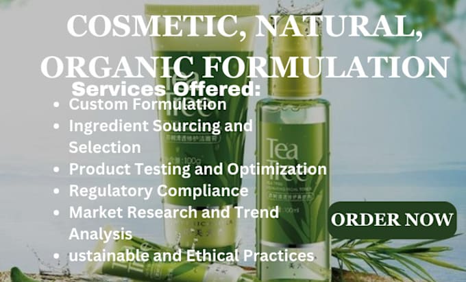 Gig Preview - Be cosmetic chemist to develop formulation for organic product