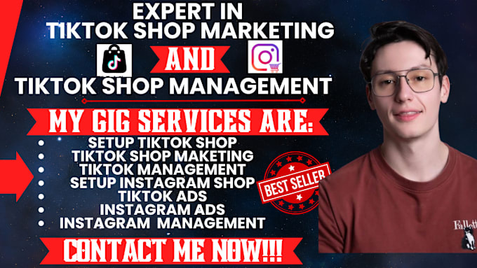 Gig Preview - Setup tiktok shop management, tiktok ads, instagram shop, tiktok shop marketing