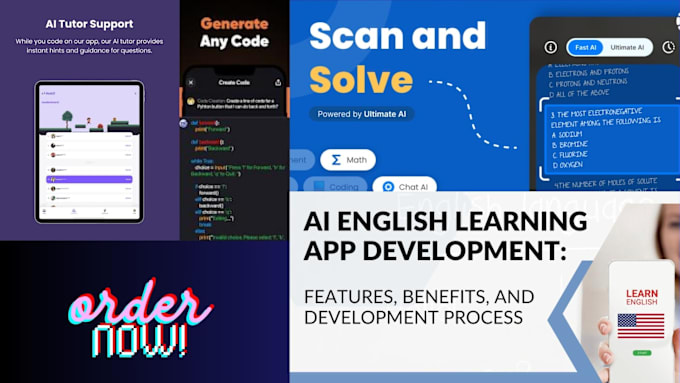 Gig Preview - Develop ai learning app, ai tutor ap, ai scan, solve and coding assistance app