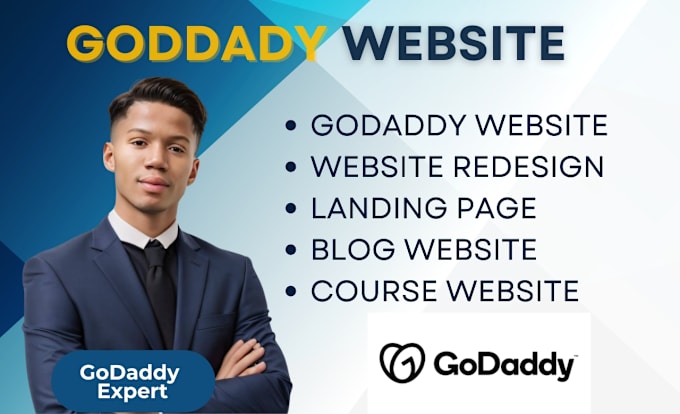 Gig Preview - Design godaddy website, redesign godaddy website  godaddy ecommerce website