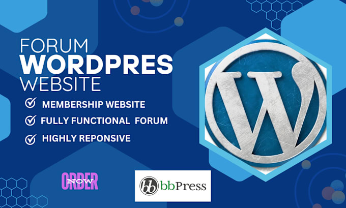 Gig Preview - Build a professional wordpress forum, online community site forum