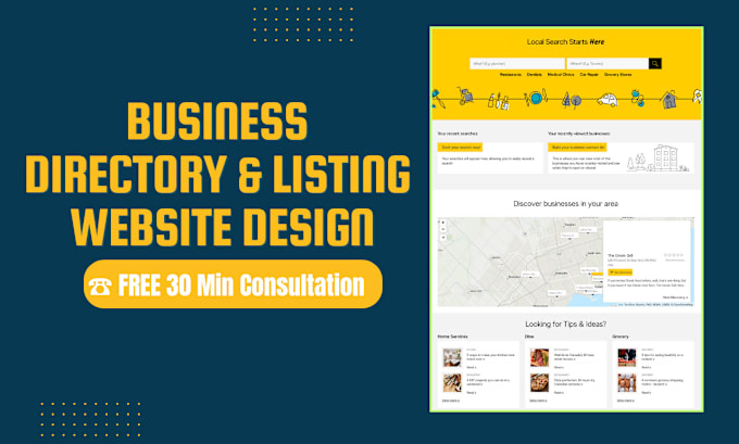 Gig Preview - Do any directory listing or business directory website design