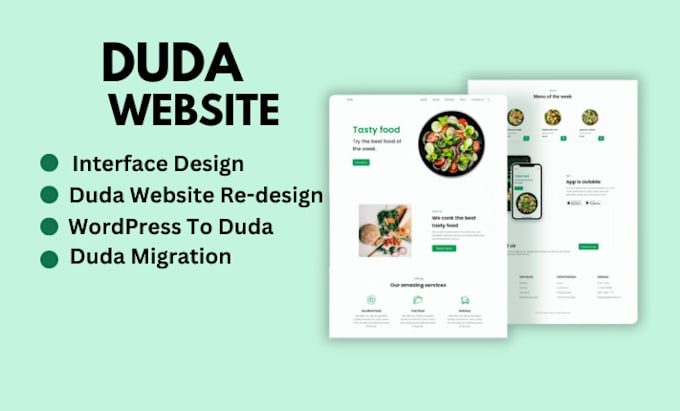 Gig Preview - Design a website using the duda website builder redesign duda website blog site