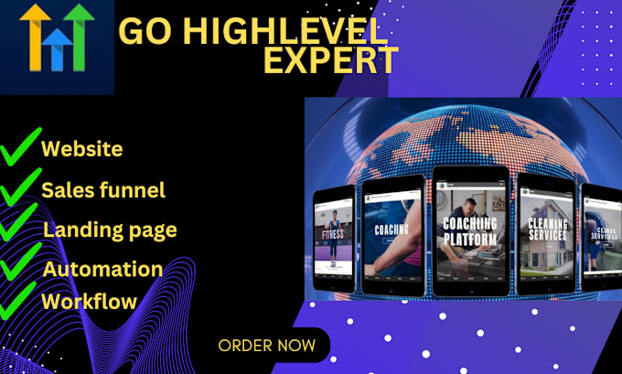 Gig Preview - Design gohighlevel salesfunnel and landing page gohighlevel funnel