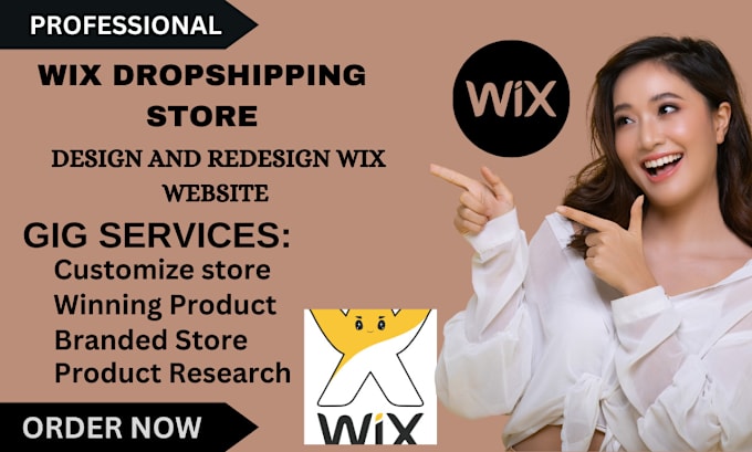 Gig Preview - Create a converting wix dropshipping store wix website design redesign wix store