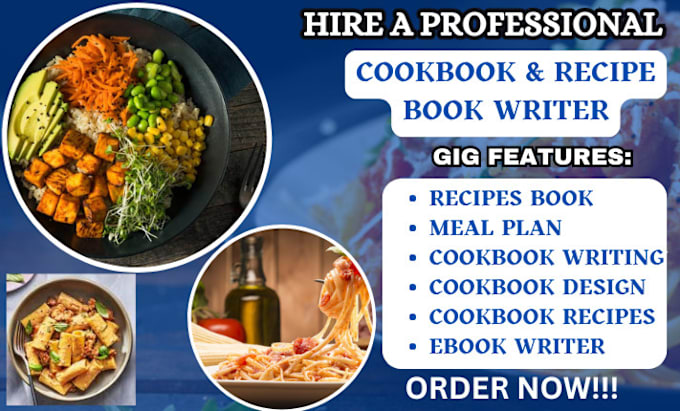 Gig Preview - Ghostwrite detailed food recipes for recipe book, cookbook, recipe ebook