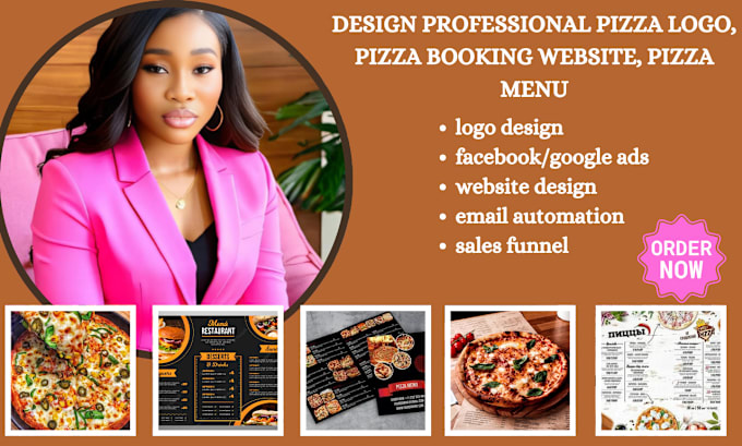 Bestseller - design professional pizza logo, pizza booking website, pizza menu