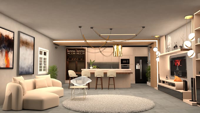 Gig Preview - Transform your space 3d interior design into reality