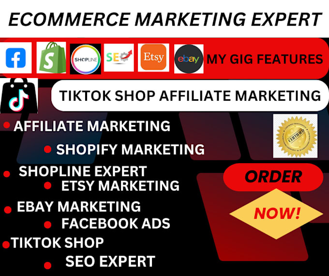 Gig Preview - Create USA tiktok shop affiliate marketing facebook ads shopify marketing