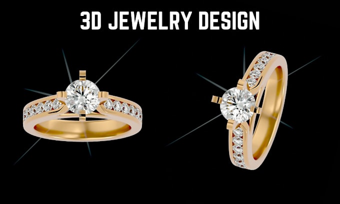 Gig Preview - Design 3d jewelry 3d ring modelling 3d cad jewelry pendant bracelet 3d cad model