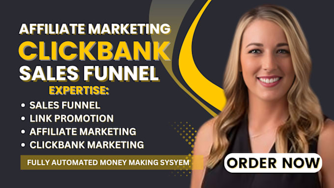 Gig Preview - Build clickbank affiliate marketing, amazon affiliate website sales funnel