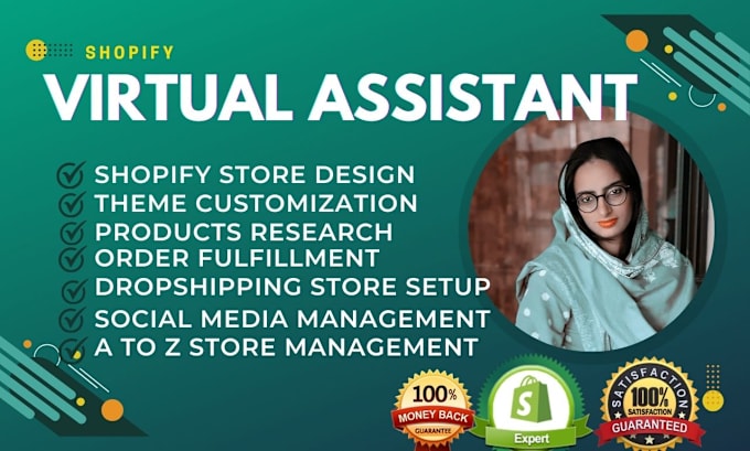 Gig Preview - Be your shopify virtual assistant or shopify store manager