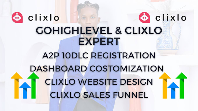 Bestseller - customize gohighlevel dashboard a2p 10dlc registration clixlo website and funnel