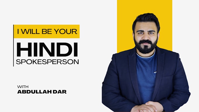 Gig Preview - Be your hindi spokesperson