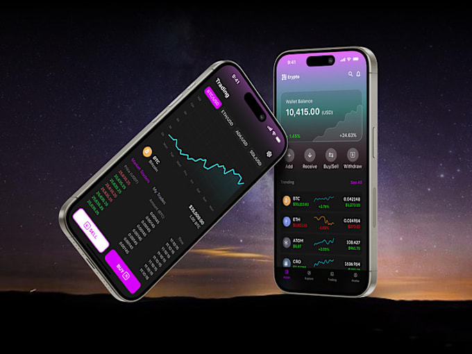 Gig Preview - Develop forex trading app, stock trading app, trading app, wallet app crypto app